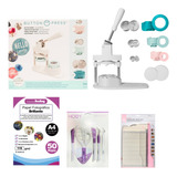 Maquina De Chapitas Button Press + Insumos Oferta B8