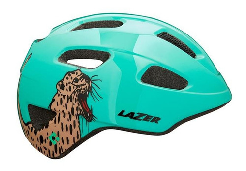 Casco Ciclismo Lazer Nutz Kineticore Niños Roaning Cat Avant Color Verde Talle 50-56