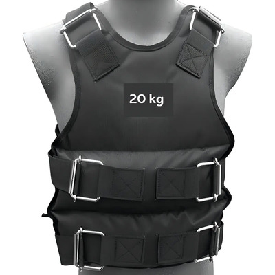 Chaleco Lastre Keep Sport 20 Kg Negro Lona Reforzada Ajustable Con Pesas | Meses sin interés