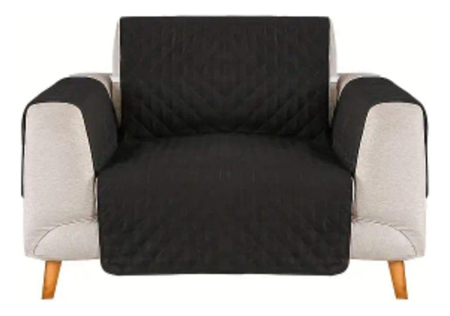 Fundas,cubre Sofa Sillon 1 Plaza Para Mascotas Color Negro