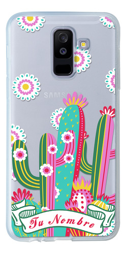 Funda Para Galaxy Diseño Mexicano Cactus Flores Con Nombre