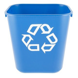 Cesto De Basura Grande 39 Lts. Con Logo Reciclaje Color Azul