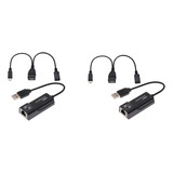 2 Conectores Lan Ethernet Y Adaptador Usb 2.0 Para Fire