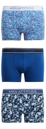 Boxer Tripack Rapport / Liso Azul Hombre Fashion's Park