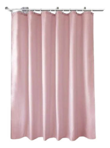 Cortina Ducha Baño 180x180cm Elegante Rosado