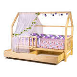 Cama Casita Bv Cajonera Infantil Para Niños - 1 Plaza