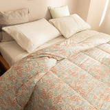 Acolchado Arredo Queen Size Reversible Liberty Hojas