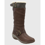 Bota Cuero Mujer Moma Café Hush Puppies