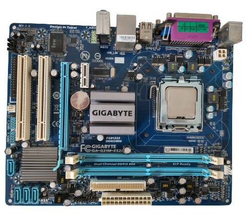 Placa Mãe Gigabyte 775 Ga-g31m-es2l Rev:2.4 Processador + Nf