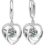 Aros Plata 925 Pendientes Mujer Corazón Regalo Zarcillos