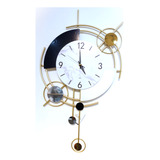 Reloj De Pared De Metal Moderno Creativo Vertical 70x40 Cm