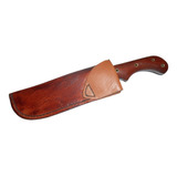 Faca Facão Tipo Kukri 28,3cm + Bainha Couro Aço 5160 Carbono