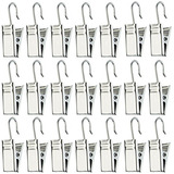 60pcs Ganchos Metálicos Para Cortina Diy Plata