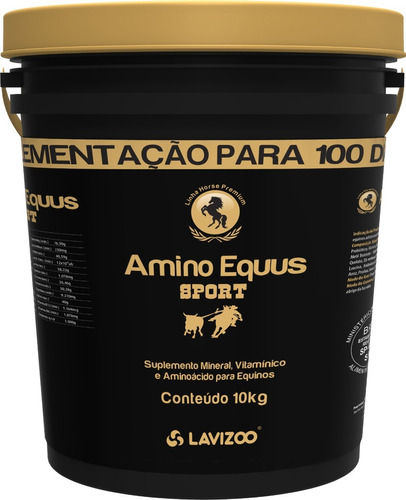 Amino Equus Sport 10kg Suplemento Cavalos Atletas C/ Brinde
