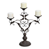 Par Fanales Candelabros Porta Velas Chapa Altura 49 Cm