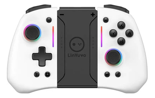 Linyuvo - Joystick Rgb Sem Fio Nintendo Switch Joycon Branco
