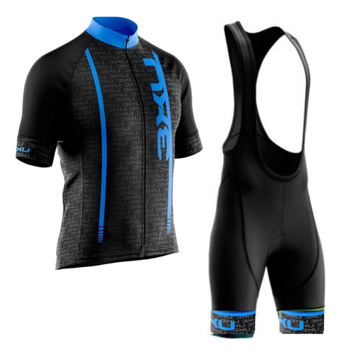 Conjunto Ciclismo Ciclista Preto Camisa E Calça Com Gel 9d