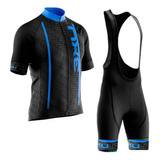 Conjunto Ciclismo Ciclista Preto Camisa E Calça Com Gel 9d