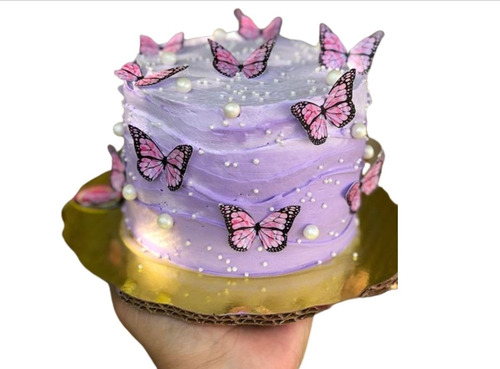 Mariposas Monarca De Oblea Cake Topper Para Decorar 42pzs