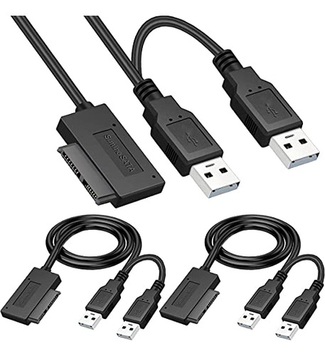 Adaptador Usb A Sata Delgado Para Cd/dvd Rom De Portátil -