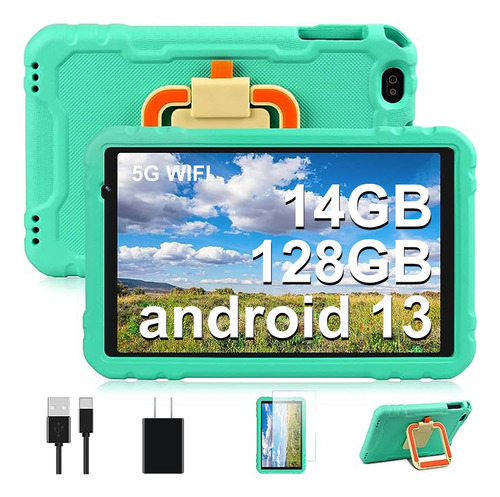 Tablet  Con Funda Aocwei X500 10.1  128gb Verde Y 14gb De Memoria Ram