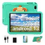 Tablet  Con Funda Aocwei X500 10.1  128gb Verde Y 14gb De Memoria Ram