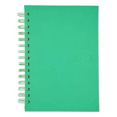 Agenda Planeador Diario Personal Pasta Dura Calendario 2026 Portada Aqua Wire O | MercadoLibre