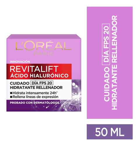 Crema Loreal Revitalift Acido Hialuronico 50ml Dia
