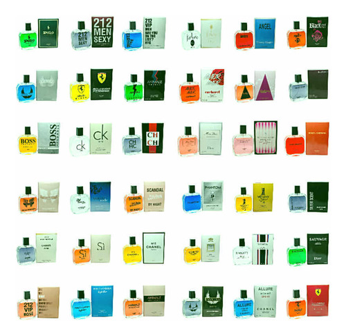 Perfumes Femininos E Masculinos Kit Com 5 Unidades