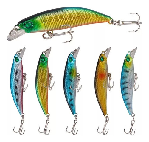 Kit 5 Iscas Artificiais Tipo Nitro Anchova Espada Robalo