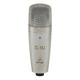 Micrófono De Condensador Usb Profesional Behringer C1u, Color Gris