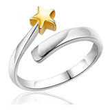 Anillo En Plata 925 Novios Pareja Estrella Amor