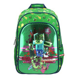 Mochila Escolar Grande Chenson Minecraft Creeper 3d Maxus