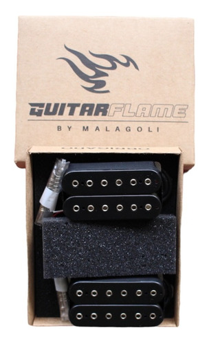 Kit Captador Guitar Flame By Malagoli Humbucker Ponte Braço