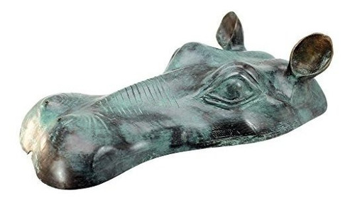 Diseño Toscano Escupir Cabeza De Hipopotamo Estatua De Jar