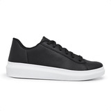 Tênis Sapatênis Sneaker Masculino Preto E Branco Confortável