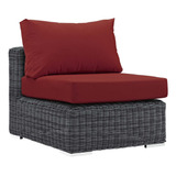 Modway Eei--gry-red Summon Silla De Mimbre Para Patio Al Ai.