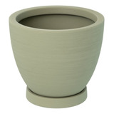 Vaso Para Planta Decorativo Cônico De Polietileno C/ Prato P