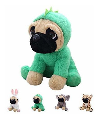 Pug-dinosaurio De Peluche, Perro Pug Con Disfraz De Dinosaur