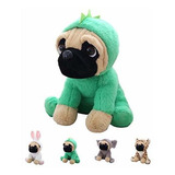 Pug-dinosaurio De Peluche, Perro Pug Con Disfraz De Dinosaur