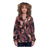 Blusa De Frio Feminina Estampada Forrada Acinturada Bomber 