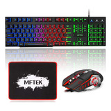 Combo De Teclado Y Mouse Para Juegos Con Alfombrilla De...