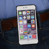 Capa De iPhone 6 Plus 6s Com Clip Para Bolso Cor Preta