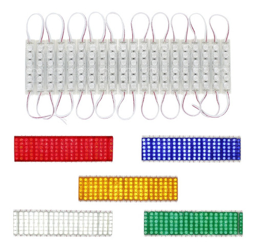 20 Modulos 6 Led Lupa Media Esfera Multiusos Universal