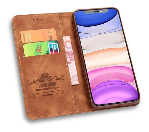 Funda De Cuero Para Samsung Carcasa Con Tapa Moda Vintage