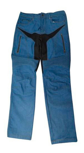 Pantalón Mezclilla Para Moto Kohl 933 Viajero Azul Kevlar