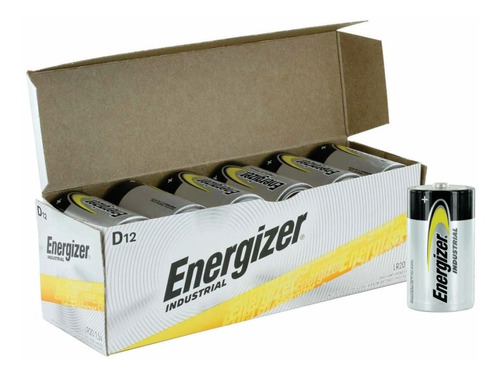 Pila D Energizer Industrial Alcalina Caja 12 Unidades