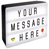 Cartel Luminoso Led Letras Colores Emojis Lightbox Usb 32x23