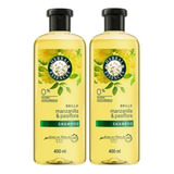 2 Shampoo Herbal Essences Brillo Manzanilla & Pasiflo 400 Ml