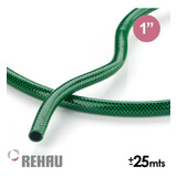 Manguera De Jardin 1 Mallaflex Rausan (rollo 25mt) Rehau Color Verde